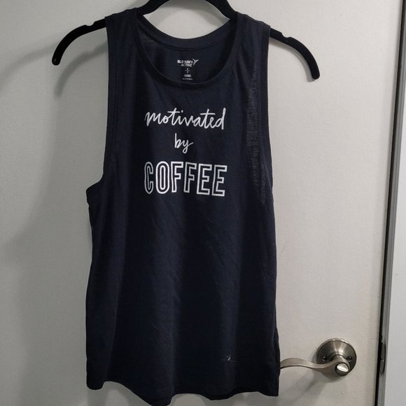 Small Old Navy Active Motivated by Coffee Tank Top - Picture 2 of 8
